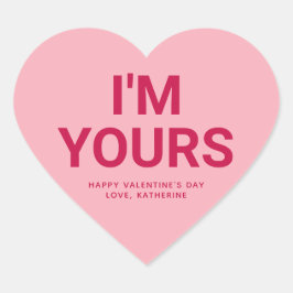 Pegatina En Forma De Corazón Soy tu linda conversación personalizado El día de 