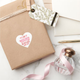 Pegatina En Forma De Corazón Soy tuyo sin reembolsos personalizado 
