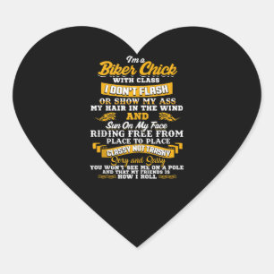 Pegatina En Forma De Corazón Soy un regalo para motociclistas