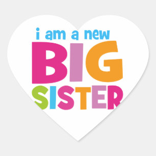 Pegatina En Forma De Corazón Soy una nueva Gran Hermana