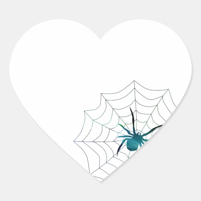 Pegatina En Forma De Corazón Spider (Anverso)