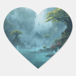 Pegatina En Forma De Corazón Spirits by the Still Waters
