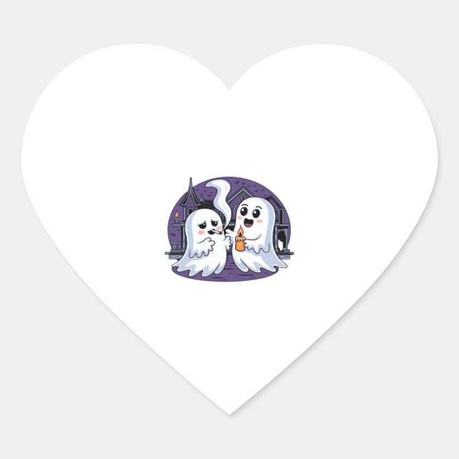 Pegatina En Forma De Corazón Spooky Buddies A Halloween Haunt Classic T-Shirt (Anverso)