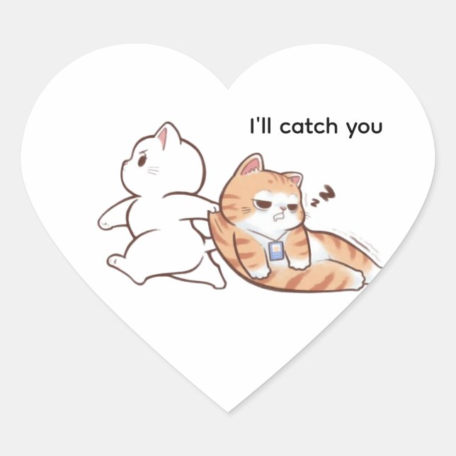 Pegatina En Forma De Corazón Sticker (Anverso)