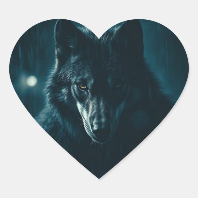 Pegatina En Forma De Corazón Sticker  (Anverso)