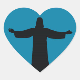 Pegatina En Forma De Corazón Sticker i love jesus christ