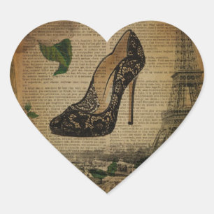 Pegatina En Forma De Corazón Stiletto