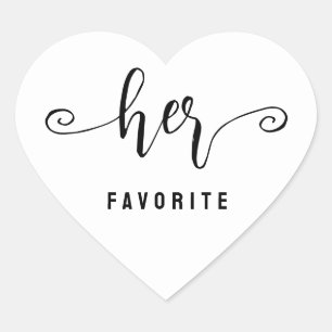 Pegatina En Forma De Corazón Su Boda favorita Pegatina del corazón