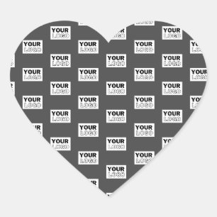 Pegatina En Forma De Corazón Su imagen de diseño o logotipo empresarial en mosa