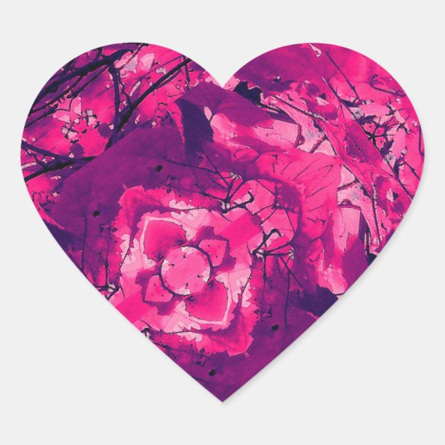Pegatina En Forma De Corazón Sueño romántico (Anverso)