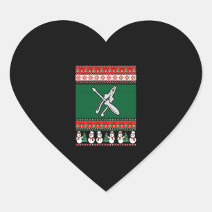 Pegatina En Forma De Corazón Suéter de Navidades feos y eléctricos