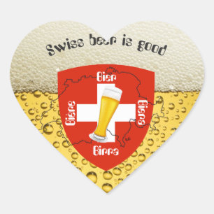 Pegatina En Forma De Corazón Suiza - Suisse Svizzera - Svizra - Switzerland