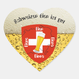 Pegatina En Forma De Corazón Suiza - Suisse Svizzera - Svizra - Switzerland