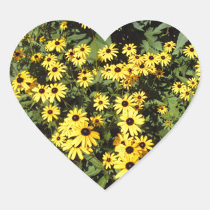 Pegatina En Forma De Corazón Sunlit Meadow