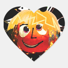 PEGATINA EN FORMA DE CORAZÓN ¡SUNS! RAYO DE SOL! :: SPOOKY HALOWEEN PUMPKIN SUN
