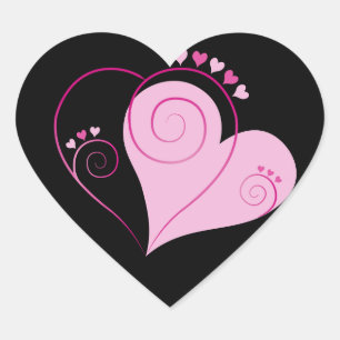 Pegatina En Forma De Corazón Sweet Cute Feliz San Valentín Amor Corazones Bland