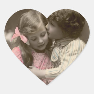 Pegatina En Forma De Corazón Sweet Vintage Valentine