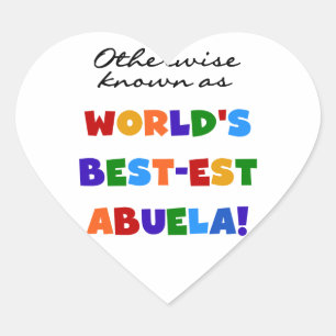Pegatina En Forma De Corazón También conocido como el mejor regalo de Abuela