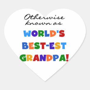 Pegatina En Forma De Corazón También conocido como el mejor regalo de abuelo