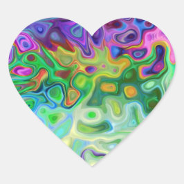Pegatina En Forma De Corazón Tan abstracto 4.1