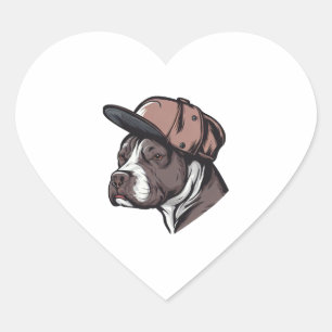 Pegatina En Forma De Corazón Tapón de rodamiento de Pitbull