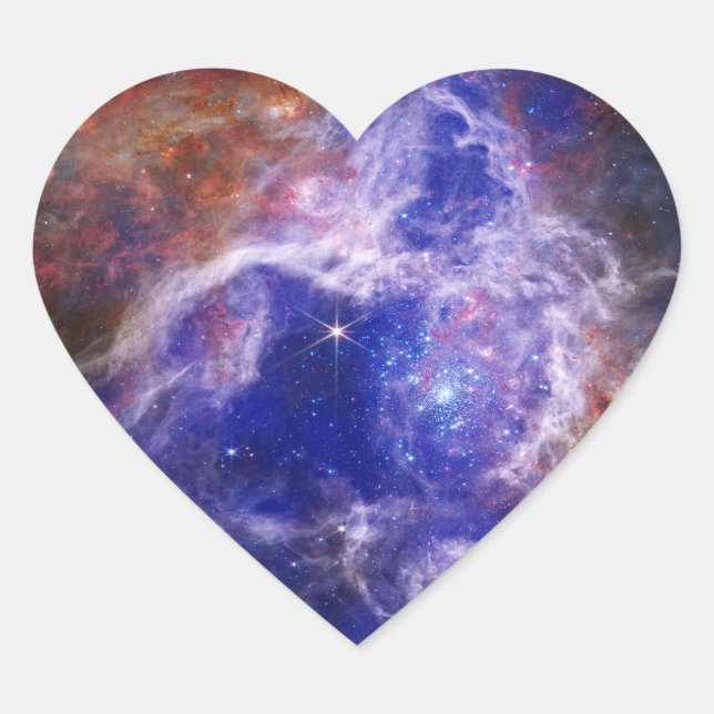 Pegatina En Forma De Corazón Tarantula Nebula | Espacio (Anverso)