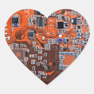 Pegatina En Forma De Corazón Tarjeta de circuito del Naranja PCB del conjunto d