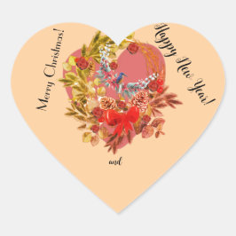 Pegatina En Forma De Corazón ¡Tarjeta de navidades!