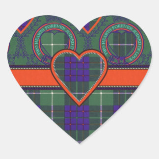 Pegatina En Forma De Corazón Tartán del escocés de Macintyre