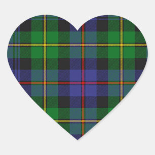 Pegatina En Forma De Corazón Tartan Escocés, Baillie Wm. Wilson,