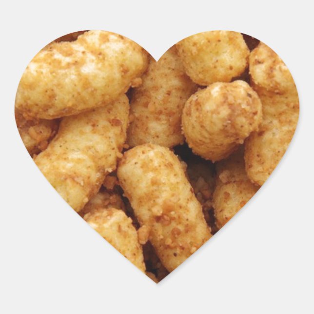 Pegatina En Forma De Corazón Tater Tots (Anverso)
