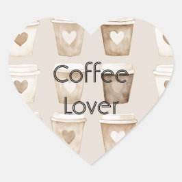 Pegatina En Forma De Corazón Tazas de Corazón de Café con Crema