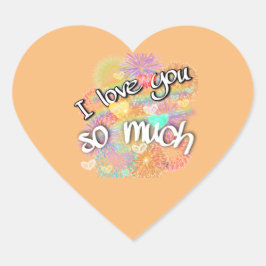 Pegatina En Forma De Corazón Te amo