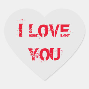 PEGATINA EN FORMA DE CORAZÓN TE AMO