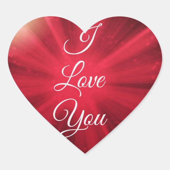 Pegatina En Forma De Corazón Te Amo Berry Burst (Anverso)