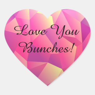 Pegatina En Forma De Corazón ¡Te Amo Bunches!