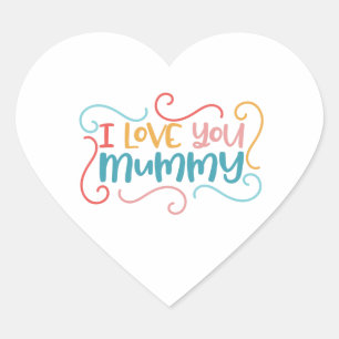 Pegatina En Forma De Corazón Te amo mami Regalo asombroso para mamá