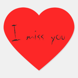 Pegatina En Forma De Corazón Te extraño, Pegatinas de Heart Shape