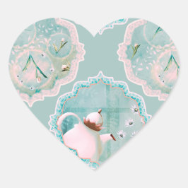 Pegatina En Forma De Corazón Té y tulipano cuento de hadas