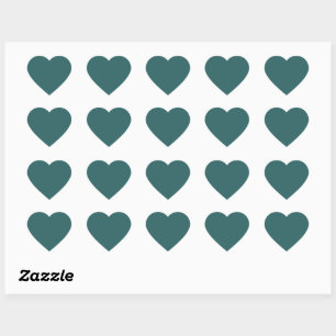 Pegatina En Forma De Corazón Teal Transformador
