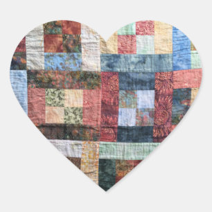 Pegatina En Forma De Corazón Tejido de vintage