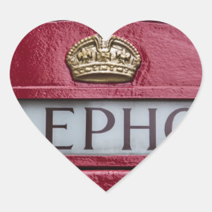 Pegatina En Forma De Corazón Teléfono móvil de Londres rojo