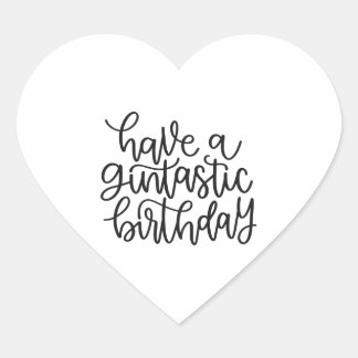 Pegatina En Forma De Corazón tener un cumpleaños gintástico