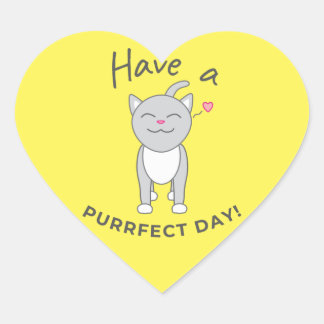 Pegatina En Forma De Corazón Tener un Pegatina de un día perfecto