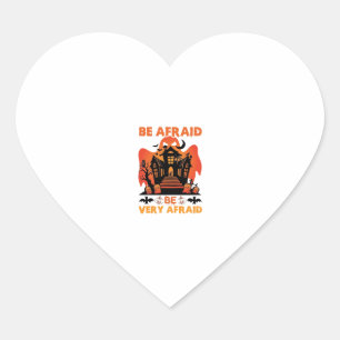 Pegatina En Forma De Corazón Tenga Mucho Miedo Casa Embrujada de Halloween Cala
