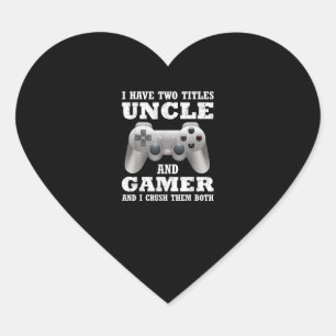 Pegatina En Forma De Corazón Tengo Dos Títulos Tío Gamer Divertido Jugador