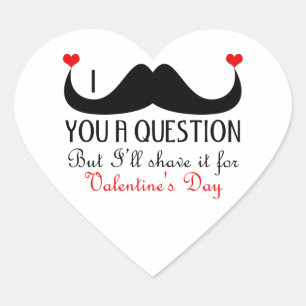 Pegatina En Forma De Corazón Tengo que hacerte una pregunta El día de San Valen