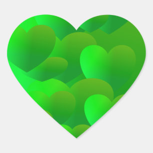 Pegatina En Forma De Corazón Tensión verde