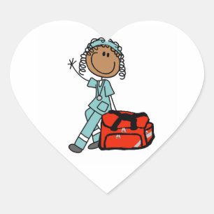 Pegatina En Forma De Corazón Terapeuta respiratoria o técnico de emergencias mé
