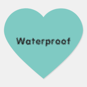 Pegatina En Forma De Corazón Texto a Prueba de Agua Salpicaduras Gratis Paquete